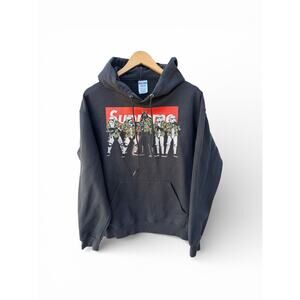 Star Wars Supreme Stormtrooper Darth Vader Graphic Hoodie Mens Large Black